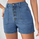 Frenchy Shorts Vaqueros Azules De Verano Con Multiples Botones Y Sensacion De Vacaciones