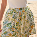 Frenchy Temporada de bodas de verano, cortos lindos casuales estilo boho chic con cintura ajustada y estampado exquisito de flores, patron geometrico, botanico, tropical y paisley, elegante y romantico, traje de bano