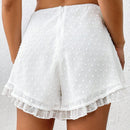 Essnce Shorts blancos de cintura elastica de chiffon con estampado de lunares #Pascua Boho