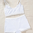Conjunto De Lenceria Para Mujer Con Sujetador Con Cierre Frontal De Gancho Y Ojal Y Bragas Con Decoracion De Encaje
