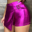 SXY Mini Skorts Envueltas De Color Solido