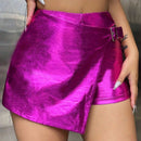 SXY Mini Skorts Envueltas De Color Solido
