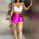SXY Mini Skorts Envueltas De Color Solido