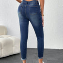 Frenchy Jeans Cortados Ajustados Elasticos De Verano Con Bajos Enrollados