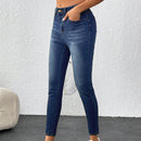 Frenchy Jeans Cortados Ajustados Elasticos De Verano Con Bajos Enrollados