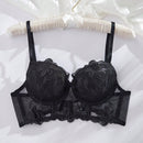 Sujetador Clasico Negro Para Mujer Con Copas Moldeadas Y Diseno De Flores Bordadas Para Tops