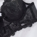 Sujetador Clasico Negro Para Mujer Con Copas Moldeadas Y Diseno De Flores Bordadas Para Tops