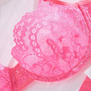 Conjunto De Encaje Sexy De Sujetador Y Bragas Para Mujer Con Correas De Hombro Ajustables