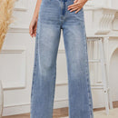 X SAMADHI  LUNE Jeans Rectos Casuales De Cintura Suelta Para Mujer