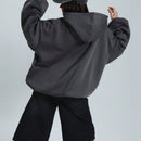 Musera sudadera con capucha de hombros caidos y talla grande para invierno