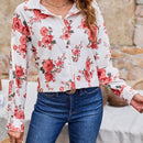 Frenchy Camisa De Manga Larga Con Hombros Caidos Y Estampado Floral Para Mujer