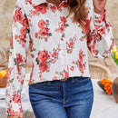Frenchy Camisa De Manga Larga Con Hombros Caidos Y Estampado Floral Para Mujer