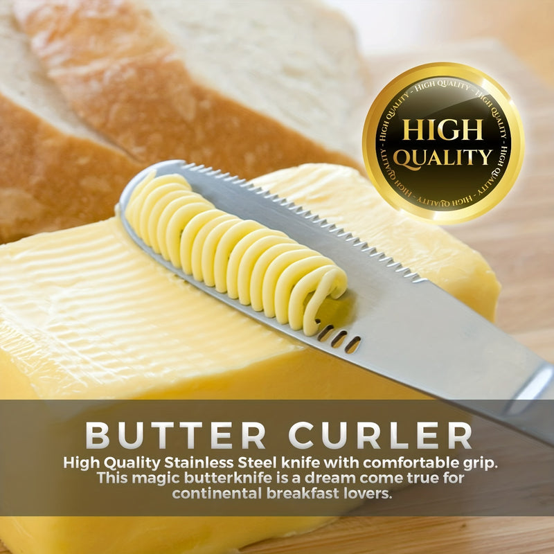 1 Unidad, Esparcidor De Mantequilla De Acero Inoxidable, Cuchillo De Mantequilla Mental, Esparcidor De Queso Reutilizable, Cuchillos Esparcidores De Mantequilla Para El Hogar Para Queso, Mantequilla Fría, Mermelada, Pastelería, Artículos De Cocina, Utens