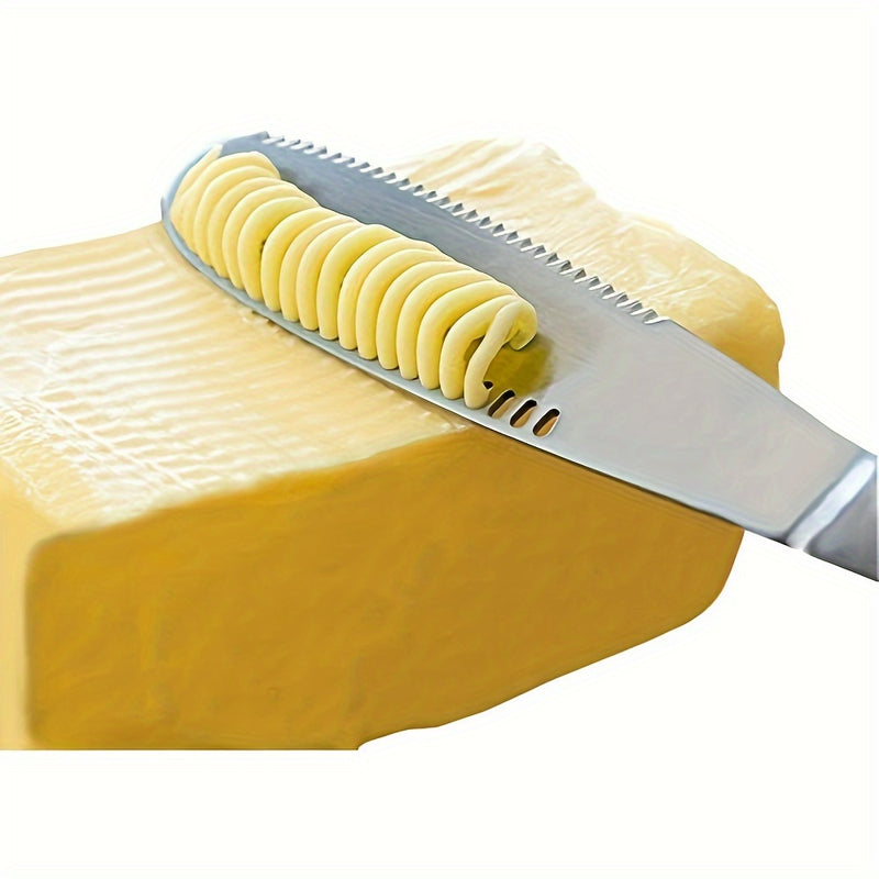 1 Unidad, Esparcidor De Mantequilla De Acero Inoxidable, Cuchillo De Mantequilla Mental, Esparcidor De Queso Reutilizable, Cuchillos Esparcidores De Mantequilla Para El Hogar Para Queso, Mantequilla Fría, Mermelada, Pastelería, Artículos De Cocina, Utens