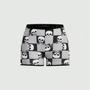 ROMWE Goth Pantalones cortos comodos de cuadros con calaveras para mujeres