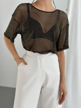 Prive Top Negro Transparente Para Proteccion Solar De Mujeres Para Usar En La Playa