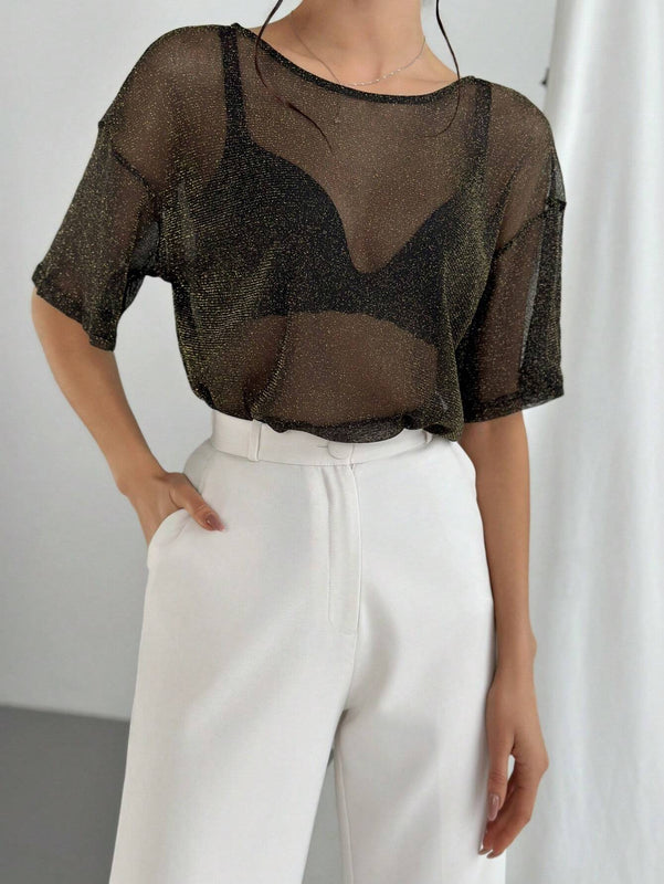 Prive Top Negro Transparente Para Proteccion Solar De Mujeres Para Usar En La Playa