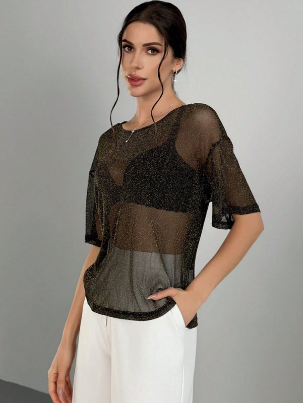 Prive Top Negro Transparente Para Proteccion Solar De Mujeres Para Usar En La Playa