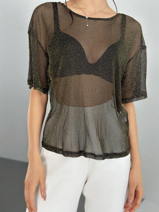 Prive Top Negro Transparente Para Proteccion Solar De Mujeres Para Usar En La Playa