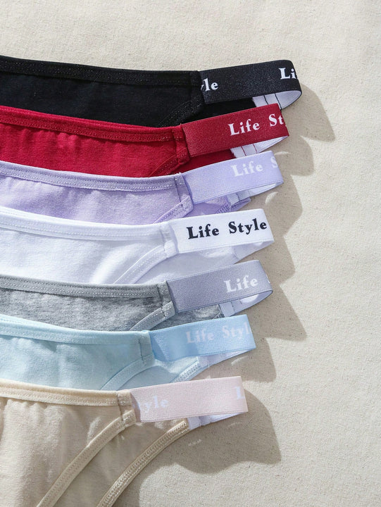 Parte De Abajo De Bikini Brasileno De Color Solido Con Cinturilla Con Letras En Relieve Para Mujer