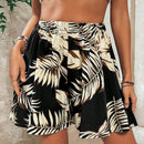 VCAY Pantalones Cortos Estampados Tropicales Con Cintura Elastica