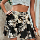 VCAY Pantalones Cortos Estampados Tropicales Con Cintura Elastica