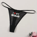 Ropa Interior De Tanga Transpirable De Malla Sexy Para Mujer Con Estampado De Eslogan