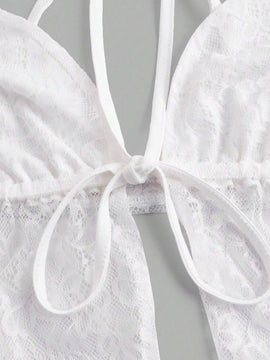 Top De Cami Sin Mangas Con Encaje Y Parches
