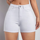 Shorts De Mezclilla Para Mujer Con Bolsillos