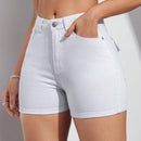 Shorts De Mezclilla Para Mujer Con Bolsillos