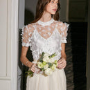 Top Transparente Con Apliques De Mariposa En 3d