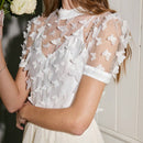 Top Transparente Con Apliques De Mariposa En 3d