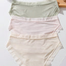 3 piezas de ropa interior femenina de triangulo de encaje de parche de unicolor