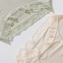 3 piezas de ropa interior femenina de triangulo de encaje de parche de unicolor