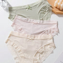 3 piezas de ropa interior femenina de triangulo de encaje de parche de unicolor