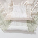 3 piezas de ropa interior femenina de triangulo de encaje de parche de unicolor