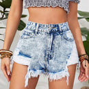 VCAY Pantalones Cortos De Mezclilla Desgastados Para Mujer