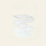 1 Pieza, Estante De Libros Transparente Nórdico, Mesa Auxiliar De Personalidad De Acrílico, Muebles De Sala De Estar, Decoración Del Hogar, Pequeña Estantería, Revistero