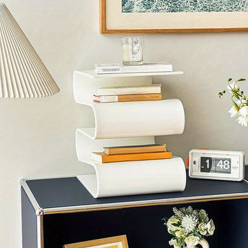 1 Pieza, Estante De Libros Transparente Nórdico, Mesa Auxiliar De Personalidad De Acrílico, Muebles De Sala De Estar, Decoración Del Hogar, Pequeña Estantería, Revistero
