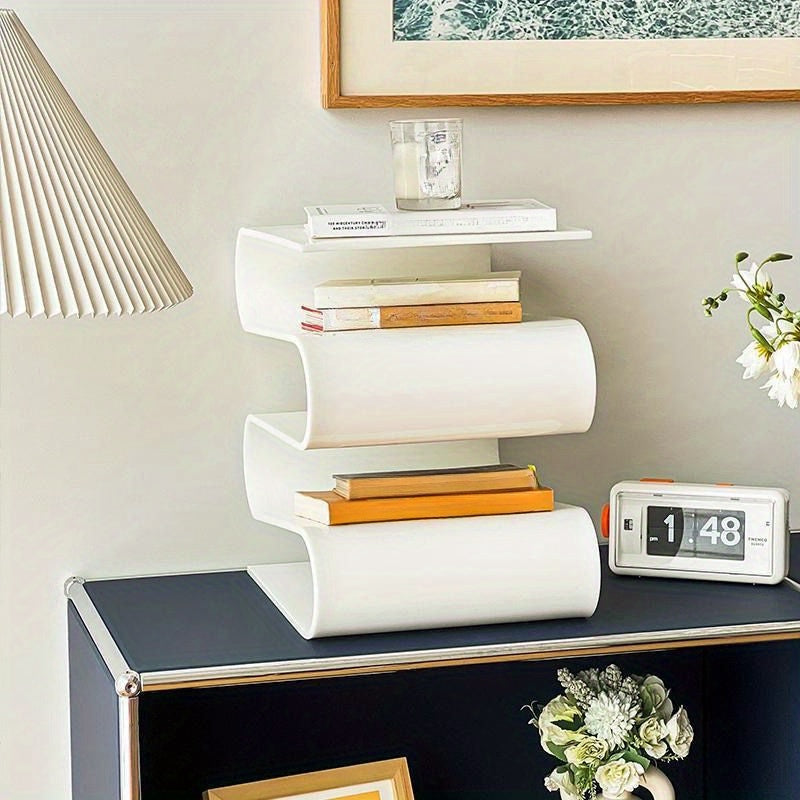 1 Pieza, Estante De Libros Transparente Nórdico, Mesa Auxiliar De Personalidad De Acrílico, Muebles De Sala De Estar, Decoración Del Hogar, Pequeña Estantería, Revistero