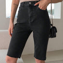 Dazy Designer Bermuda De Mezclilla Para Mujer Con Bolsillos