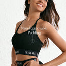 Leisure Sujetador con estampado de letra halter