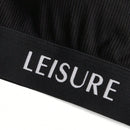 Leisure Sujetador con estampado de letra halter