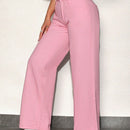 Pantalones Anchos De Mezclilla unicolor De Pierna Ancha