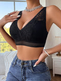 Sujetador De Encaje Sin Cables Para Mujer