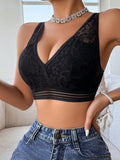 Sujetador De Encaje Sin Cables Para Mujer