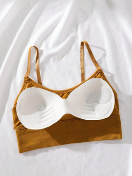 3 Unids/set Sujetador De Alta Elasticidad Transpirable Sin Costuras Para Mujer