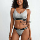 Leisure Conjunto De Ropa Interior De Mujer Patchwork Con Conjunto De Lenceria De Tanga