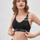 Leisure Conjunto De Sujetador Impreso En Letras Negras Para Las Mujeres, Conjunto De Lenceria