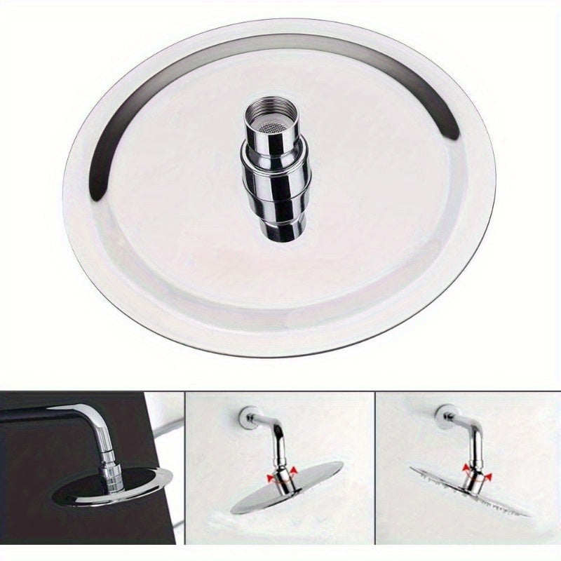Cabezal De Ducha De Lluvia De 15.24 Cm, Diseño Ultrafino - Cabezal De Ducha Que Aumenta La Presión, Experiencia Increíble, Alta Presión Y Alto Flujo De Acero Inoxidable, Accesorios De Baño Cromados